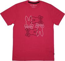 Outlet Camiseta Psycho Bunny B6U111 Masculina - Rosa