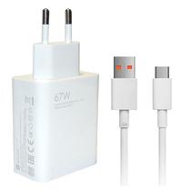 Carregador Xiaomi Fonte Carregador Rapido USB-A67W MDY-12 Eh c/Cabo - Branco