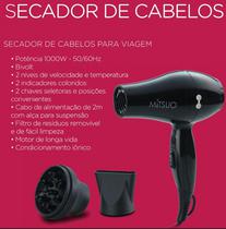 Secador de Cabelo Mitsuo MNHD0012 Bivolt BLK