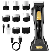 Maquina de Cortar Cabelo VGR V-651 / 2000 Mah / com Acessórios / Recarregável - Preto