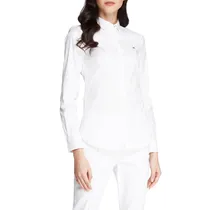 Camisa Tommy Hilfiger Feminina WW0WW26804-YAF-00 34 - Branco Clásico