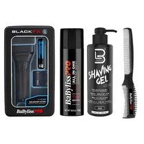 Kit de Barbeador Babylisspro Fxone Blackfx FX79FSMB Recarregável - Preto 4 Peças