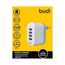 Budi Carregador de Parede 4 USB Ports 2.4A Branco