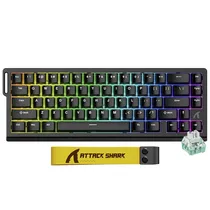 Teclado Gamer Mecanico Attack Shark X68HE USB / RGB / Ingles - Preto