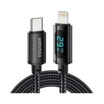 Cable Essager ES-X47 USB-C A Lightning 2M Negro