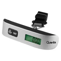 Balança Digital Quanta QTBPD81 - Até 50KG - Recarregável - Prata e Preto