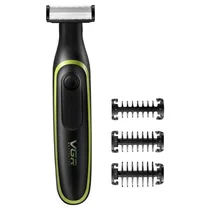 Barbeador Eletrico Voyager VGR V-017 / Recarregável - Preto/Verde