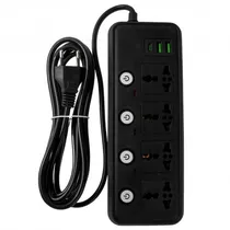 Filtro de Linea Sate A-R242U 4 Tomadas 2M USB-C/2USB Negro