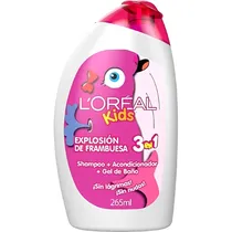 Shampoo L'Oréal Paris Kids 3 Em 1 Explosão de Framboesa - 265ML
