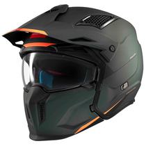 Capacete MT Helmets Streetfighter SV s Solid A6 - Destacavel - Tamanho M - com Viseira Extra - Verde Mate