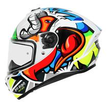 Capacete Axxis Draken s Parrot A0 - Fechado - Tamanho XXL - Matt Pearl White