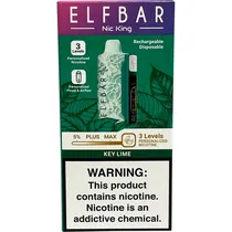 Vaper Descartável Elfbar Nic King 40000 Puffs - Lima-Chave