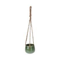 Maceta Colgante de Ceramica KPM 029591 9.5 X 8 CM Verde