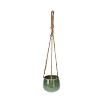 Maceta Colgante de Cerámica KPM 029591 9.5 X 8 CM Verde