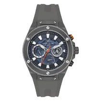 Relogio Analógico Masculino Daniel Klein DK.1.13889-3 Exclusive Gents / Pulseira de Silicone - Cinza/Azul