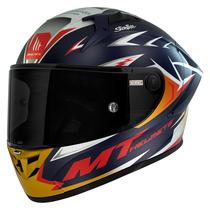 Capacete MT Helmets Kre+ Carbon Acosta A37 - Fechado - Tamanho XL - Blue Mate