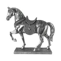 Figura Decorativa de Caballo Concepts 437-4911418 27 CM Plata