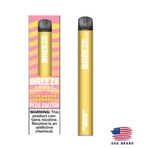 Vape Pod Descartável Breeze Plus Edition 800 Puffs 3.5ML / 5% Nic / 650MAH - Strawberry Banana