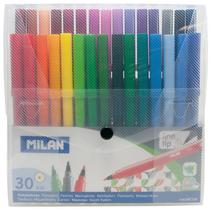 Caneta Pincel para Colorir Milan Fine-Tip 06CT30 (30 Unidades)