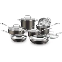 Jogo de Panelas Cuisinart BSC7-11 Serie Aço Inoxidável Indução Preto - 11 Peças