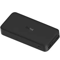 Carregador Portátil Xiaomi Redmi PB200LZM Turbo 20.000 Mah 2 Saídas USB e USB-C - Preto