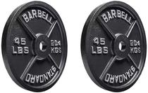 Placas de Haltere Rogue Balck Olympic Plate 45LBS (Par)