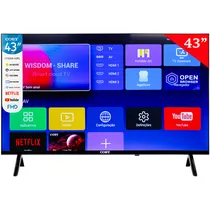 Smart TV LED de 43" Coby CY3359-43FL Full HD com Wi-Fi/HDMI/Bivolt - Preto