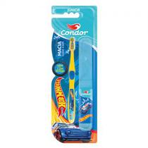 Escova de Dentes Condor Junior com Estojo Hotweels