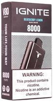 Vape Descartavel Ignite V80 Blueberry Lemon 8000 Puffs