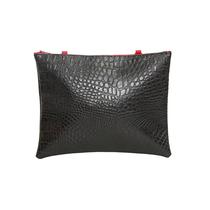 Un Jour Un Sac Little Pocket In Croco Noir.......