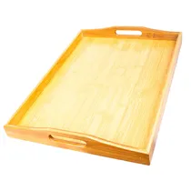 Bandeja de Madeira com Alças Altas (45X33X5 CM)