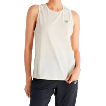 Regata New Balance Feminino Sport Essentials Heathertech T M Beige - WT41104LIT