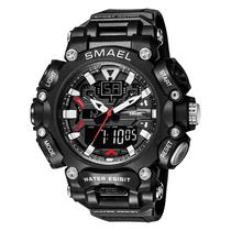 Relogio Smael 8053 Bksi Black Silver