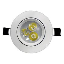 Lamapada LED Tashibra Spot - 3W - Embutir - Redondo - Branco