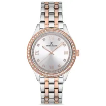 Relógio Analógico Feminino Daniel Klein DK.1.12699-6 Premium Ladies / Pulseira de Aço Inoxidável - Prata/Rose Gold