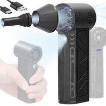 Mini Soprador de Ar Elétrico Sem Fio Turbo ZY7400-Se/Pro Brushless / 130.000 RPM / Recarregavel - Preto