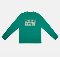 Remera Converse Manga Larga Green