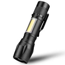 Tatico Lanterna LED Mini S21124 Xpe+Cob.Ligth / USB Recarregavel - Preto