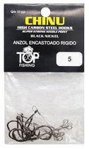 Anzol Top Fishing Chinu Encastoado Rigido 05 com 10 PCS