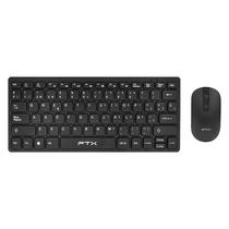 Kit Teclado e Mouse FTX GK03 Wireless Espanhol - Preto