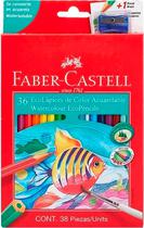 Lapis de Cor Faber Castell Aquarela (36 Unidades) 1 Apontador + 1 Pincel