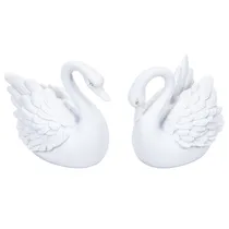 Cisne Decorativo de Resina 2PZS Branco