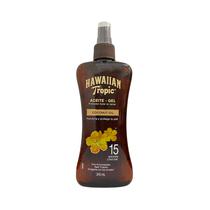 Bronceador Hawaiian Tropic Aceite-Gel Spray SPF15 240ML