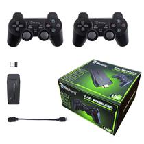 Console Blulory Game Stick Gamepad Lite com 2 Controles / 2.4G / 4K Smart / com Mario - Preto