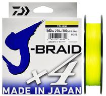 Linha Multifilamento Daiwa J-Braid X4 0.33MM 50LB 270M - Amarelo