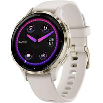 Smartwatch Garmin Venu 3S 010-02785-04 com Tela Amoled / 5 Atm / 41MM / Wi-Fi / 8GB - Ivory Soft Gold