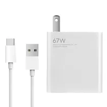 Carregador de Parede Xiaomi MDY-12-Ej USB-A 67 W + Cabo USB-C - Branco