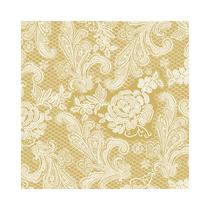 Servilletas de Papel PPD Lace Royal Gold White 007659 33 X 33 CM 15 Unidades