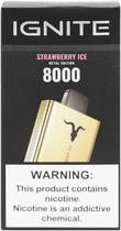 Vape Descartavel Ignite V80 Strawberry Ice 8000 Puffs Metal Edition Gold