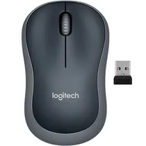 Mouse Sem Fio Logitech M185 910-002225 1000DPI/3 Botões - Cinza/Preto
